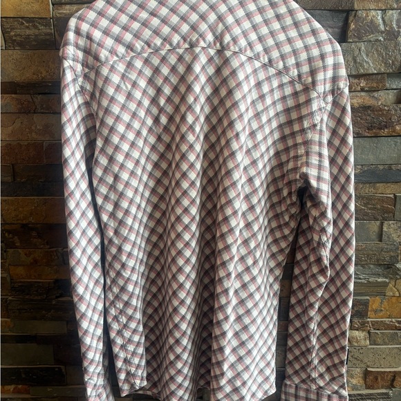 Sean John Men's Red, Grey and White Checkered Shirt - Picture 5 of 7